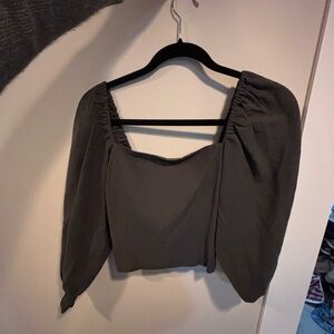 Green O.P.T square neckline blouse